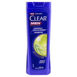 Shampoo Anticaspa Clear Men Controle e Alívio da Coceira Frasco 200ml