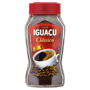 Café Solúvel Granulado Clássico Iguaçu Vidro 200g