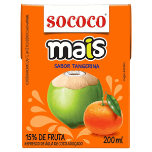 Água de Coco Tangerina Sococo Mais Caixa 200ml