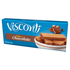 Biscoito Wafer Recheio Chocolate Visconti Pacote 120g