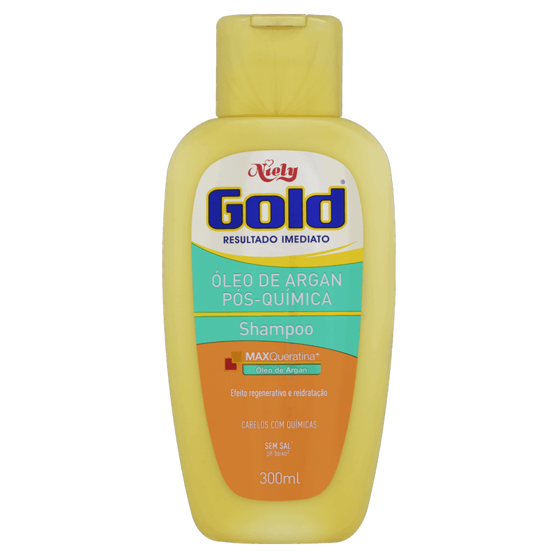 Shampoo-Niely-Gold-Oleo-de-Argan-Pos-Quimica-Frasco-300ml