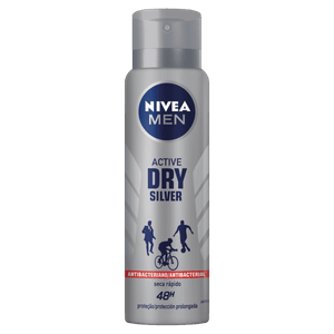 Antitranspirante Aerossol Antibacteriano Nivea Men Silver Protect 150ml