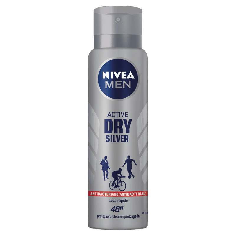 Antitranspirante-Aerossol-Antibacteriano-Nivea-Men-Silver-Protect-150ml