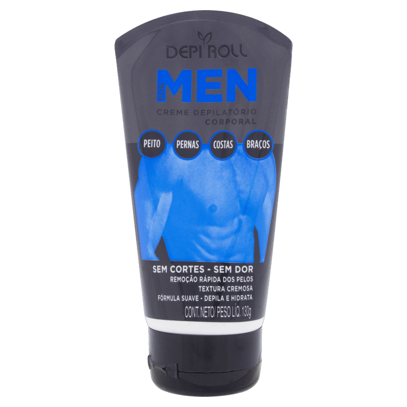 Creme-Depilatorio-Corporal-Depi-Roll-for-Men-Bisnaga-130g