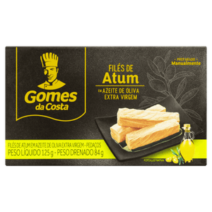 Filé de Atum em Pedaços em Azeite de Oliva Gomes da Costa Caixa 84g