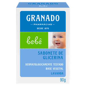 Sabonete Barra de Glicerina Lavanda Granado Bebê Caixa 90g