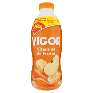 Iogurte Parcialmente Desnatado Vitamina de Frutas Vigor Garrafa 1,26kg