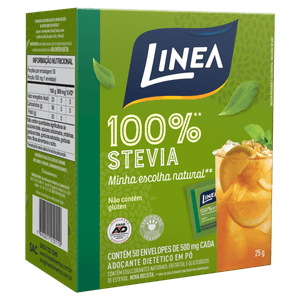 Adoçante em Pó Stevia Linea Caixa 25g 50 Unidades