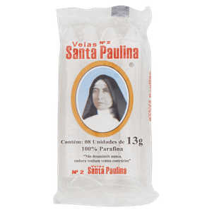 Vela Comum Velas Santa Paulina nº 2 Pacote 104g 8 Unidades