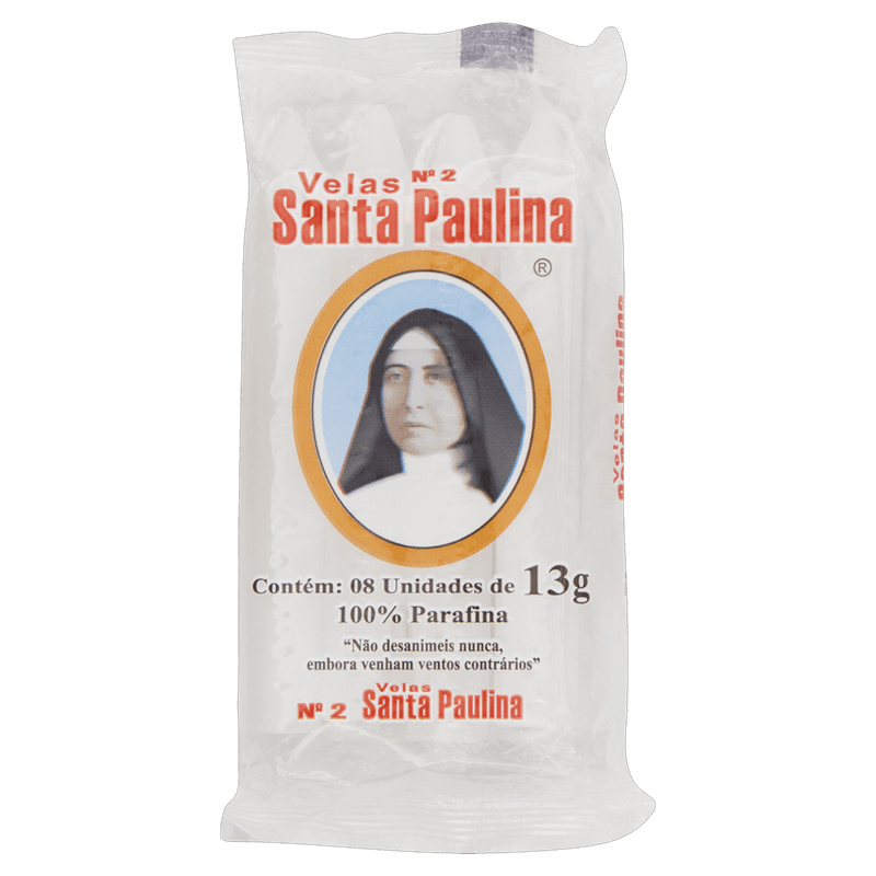 Vela-Comum-Velas-Santa-Paulina-nº-2-Pacote-104g-8-Unidades