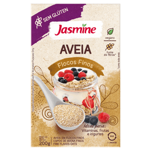 Aveia em Flocos Finos Jasmine Caixa 200g