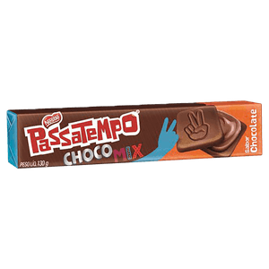 Biscoito Chocolate Recheio Chocolate Passatempo Choco Mix Pacote 130g