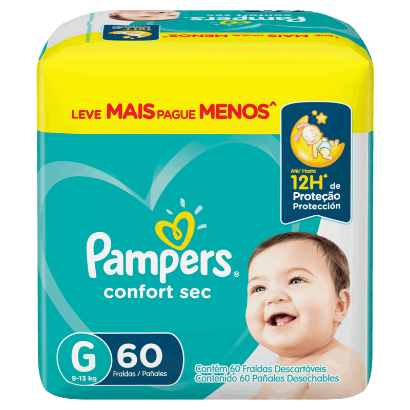 Fralda-Descartavel-Infantil-Pampers-Confort-Sec-G-Pacote-60-Unidades