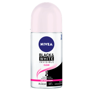 Antitranspirante Roll-On Nivea Invisible for Black & White Clear 50ml