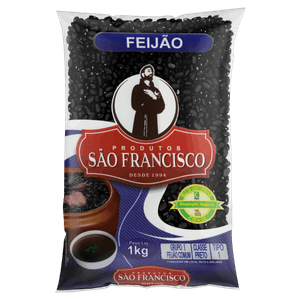 Feijão Preto Tipo 1 Produtos São Francisco Pacote 1kg