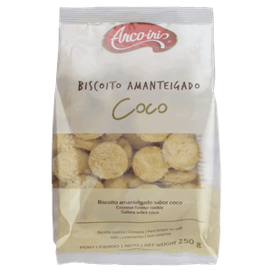 Biscoito Amanteigado Coco Arco-Íris Pacote 250g