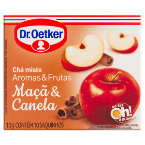 Chá Maçã & Canela Dr. Oetker Aromas & Frutas Caixa 10g 10 Unidades