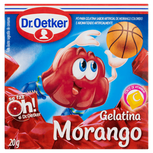 Gelatina Pó Morango Dr. Oetker Caixa 20g