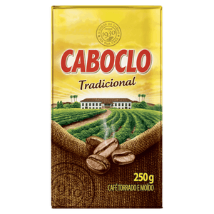 Café Torrado e Moído a Vácuo Tradicional Caboclo Pacote 250g