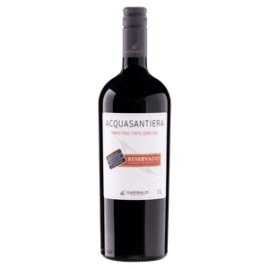 Vinho Brasileiro Tinto Demi-Sec Reservado Acquasantiera Tannat Merlot Cabernet Serra Gaúcha Garrafa 1l