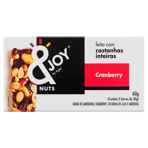 Pack Barra de Nuts Cranberry &Joy Caixa 60g 2 Unidades