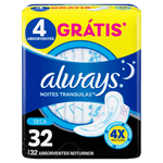 Absorvente-com-Abas-Seca-Always-Noites-Tranquilas-Noturno-Pacote-32-Unidades-Leve-Mais-Pague-Menos