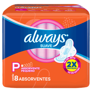 Absorvente com Abas Dia Suave Always Super Proteção Pacote 8 Unidades