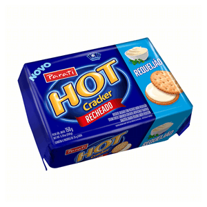 Pack Biscoito Recheio Requeijão Hot Cracker Pacote 150g 6 Unidades