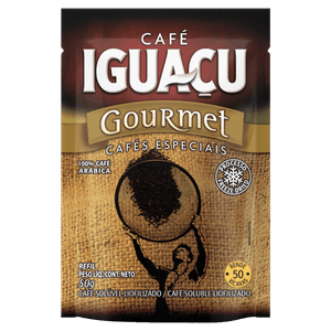 Café Solúvel Liofilizado Iguaçu Gourmet Sachê 50g Refil