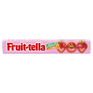 Bala Morango Fruit-Tella Pacote 40g 10 Unidades