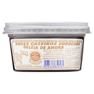 Geleia Caseira Amora Doces Caseiros Sorocaba Pote 250g