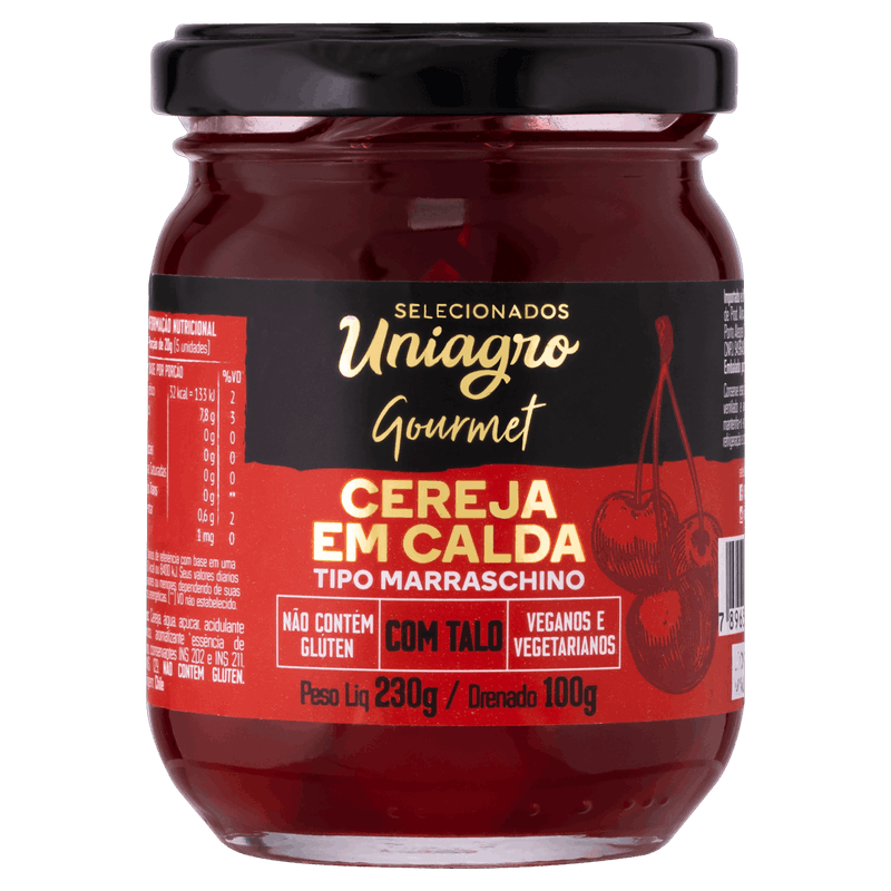 Cereja-em-Calda-Marraschino-Uniagro-Gourmet-Vidro-100g