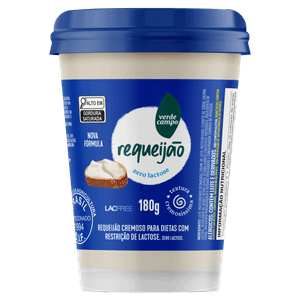 Requeijão Cremoso Zero Lactose Verde Campo Lacfree Copo 180g