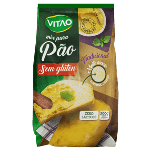 Mix para Pão Tradicional sem Glúten Zero Lactose Vitao Pacote 300g