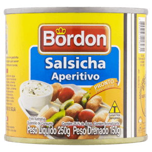 Salsicha Aperitivo Bordon Lata 150g