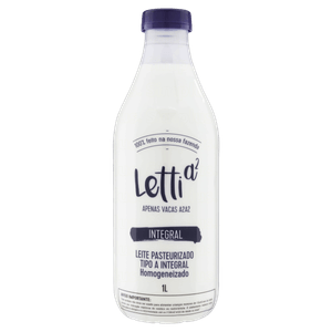 Leite Pasteurizado Homogeneizado Tipo A Integral Letti a² Garrafa 1l