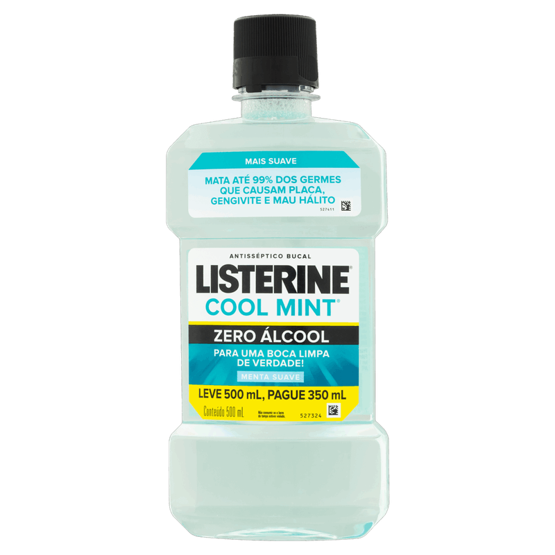 Enxaguante-Bucal-Antisseptico-Zero-Alcool-Menta-Suave-Listerine-Cool-Mint-Frasco-Leve-500ml-Pague-350ml