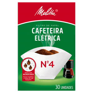 Filtro de Papel para Cafeteira Elétrica Melitta nº 4 Caixa 30 Unidades