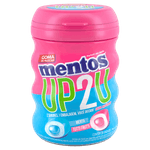 Goma de Mascar Tutti Frutti e Menta Zero Açúcar Mentos UP2U Pote 56g 28 Unidades