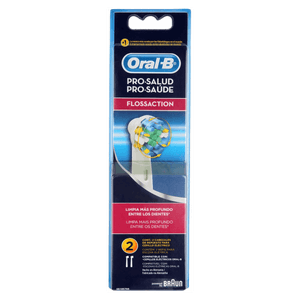 Refil Escova Dental Elétrica Flossaction Oral-B Pro-Saúde 2 Unidades