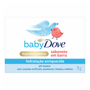 Sabonete Barra Hidratação Enriquecida Dove Baby Caixa 75g