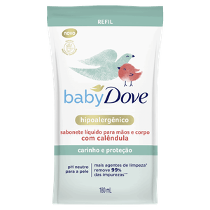 Sabonete Líquido Carinho e Proteção Mãos e Corpo Dove Baby Sachê 180ml Refil