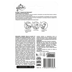 Odorizador de Ambiente Lembranças de Infância Glade Toque de Frescor Blister 12ml Cada Refil Leve 3 Pague 2 Unidades