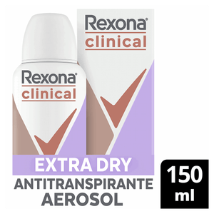 Antitranspirante Aerossol Extra Dry Rexona Clinical 150ml