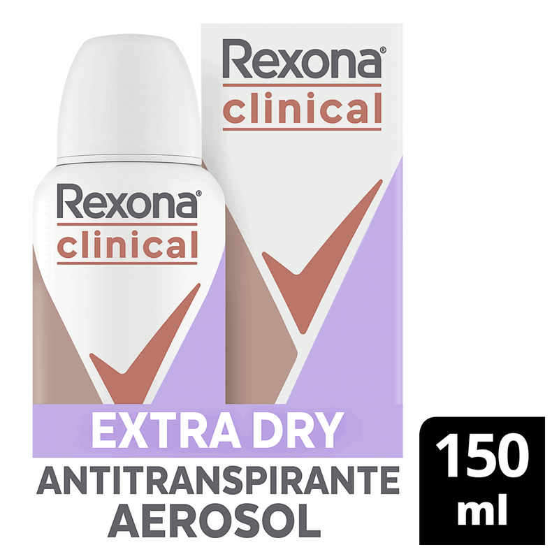 Antitranspirante-Aerossol-Extra-Dry-Rexona-Clinical-150ml