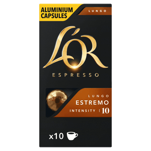 Café em Cápsula Torrado e Moído Lungo Espresso L´or Caixa 52g 10 Unidades