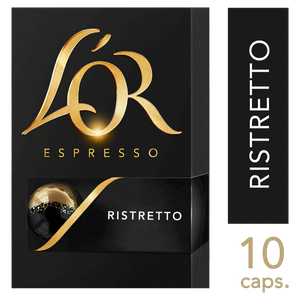 Café em Cápsula Torrado e Moído Ristretto Espresso L´or Caixa 52g 10 Unidades