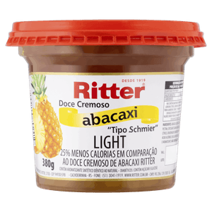 Doce Cremoso Schmier Abacaxi Light Ritter Pote 380g