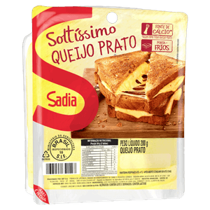 Queijo Prato Fatiado Sadia Soltíssimo 200g