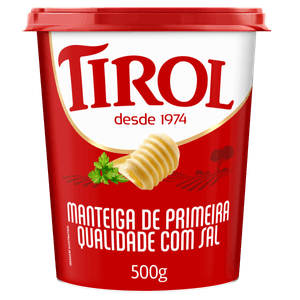 Manteiga de Primeira Qualidade com Sal Tirol Pote 500g